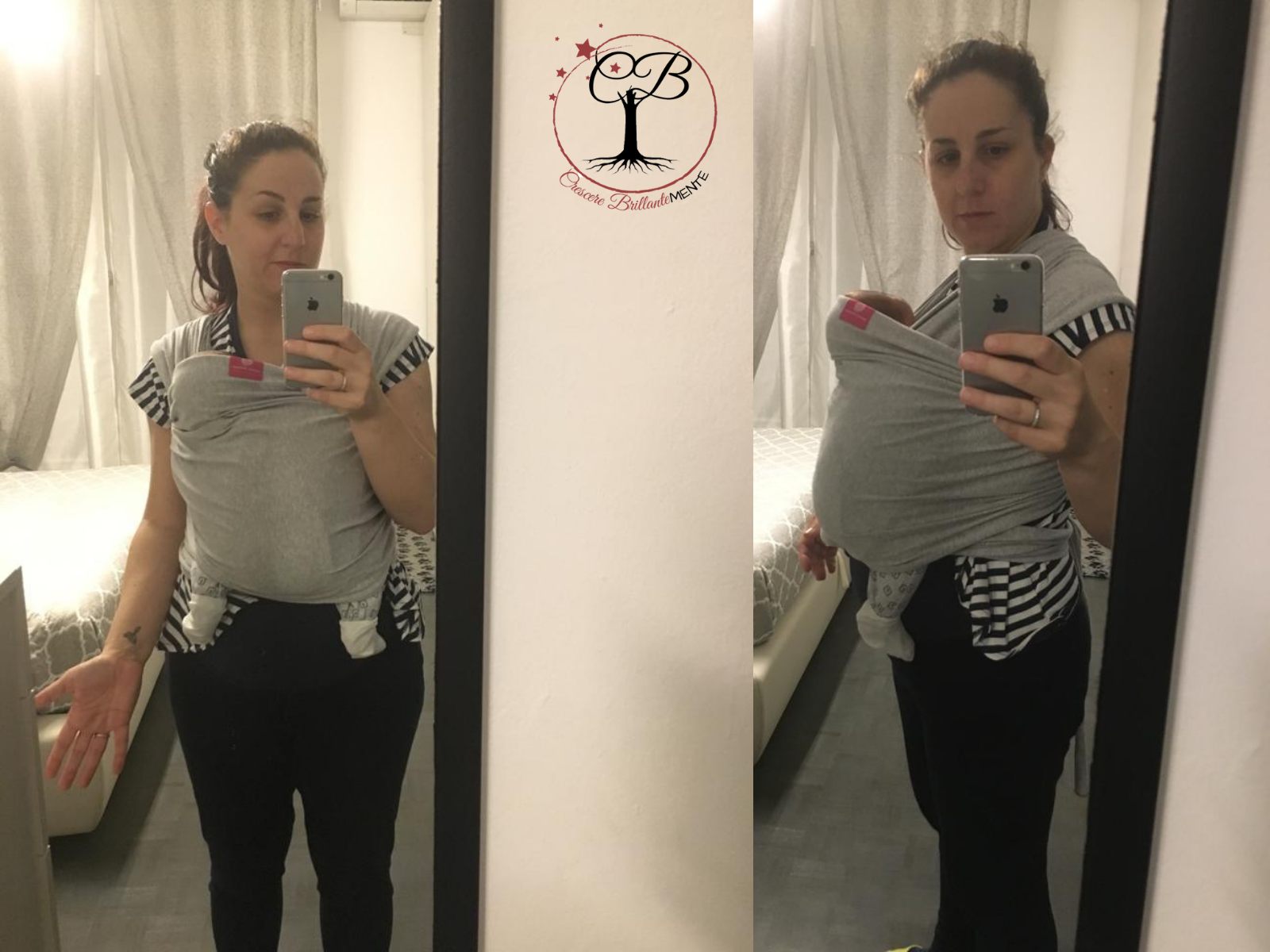 BABYWEARING : prima legatura di Lorenzo, 4 giorni 